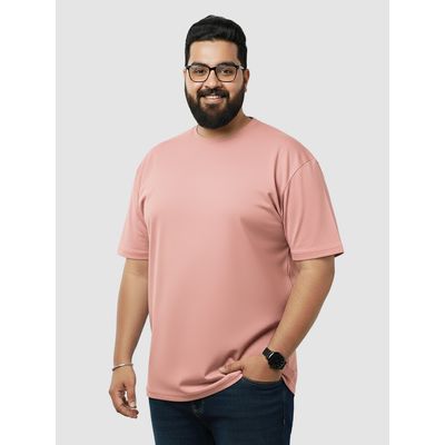 Plain Rose Pink Plus Size T-Shirt