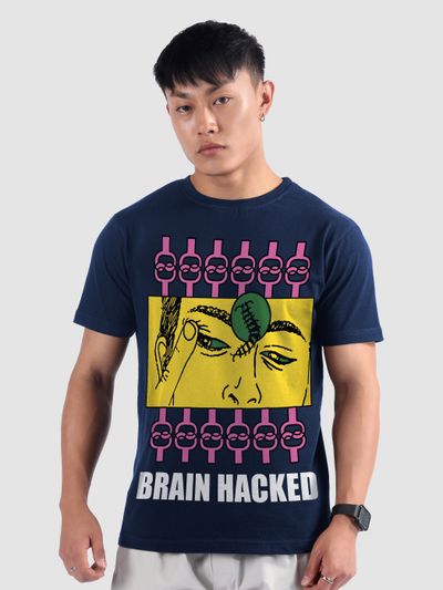 Brain Hacked Printed T-shirt