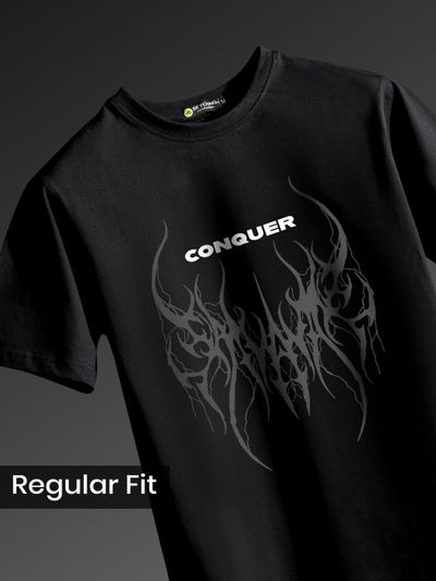 Conquer Printed T-shirt for Men Conquer Printed T-shirt for Men