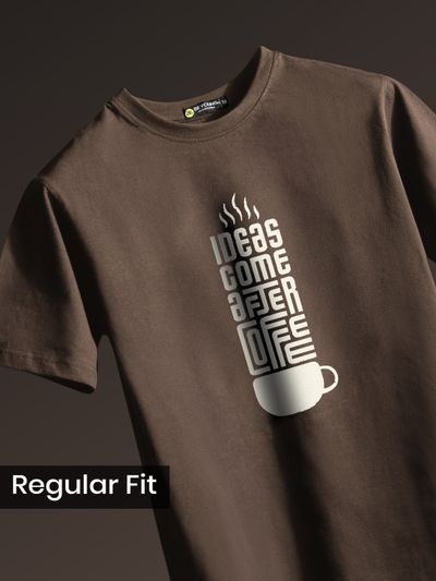 Ideas Come After Coffee Printed T-shirt for Men