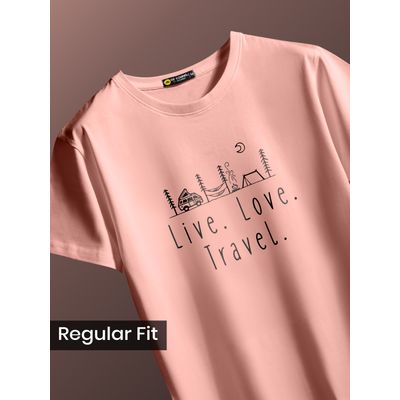 Live Love Travel T-shirt for Men Mens T Shirts,