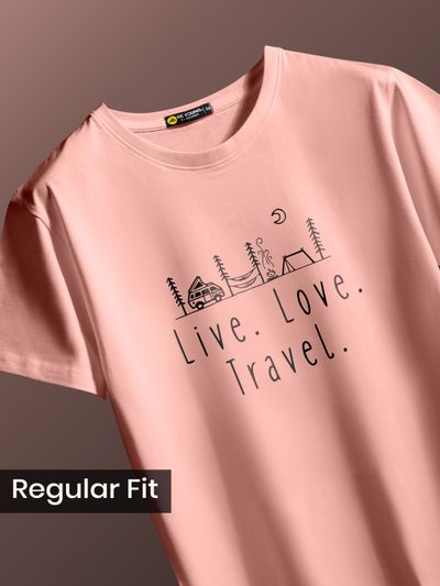 Live Love Travel T-shirt for Men Mens T Shirts,
