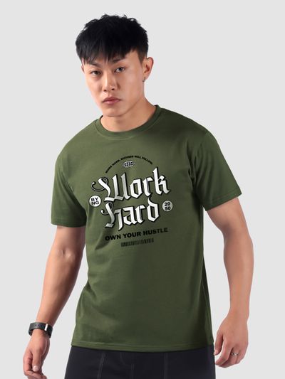 Work Hard Printed T-shirt for Men Work Hard Printed T-shirt for Men