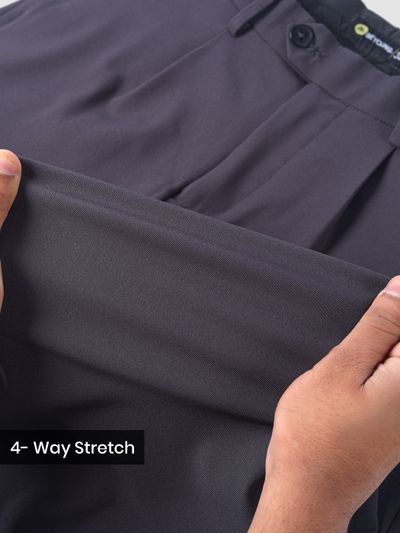 Charcoal Grey Solid Korean Pants Charcoal Grey Solid Korean Pants