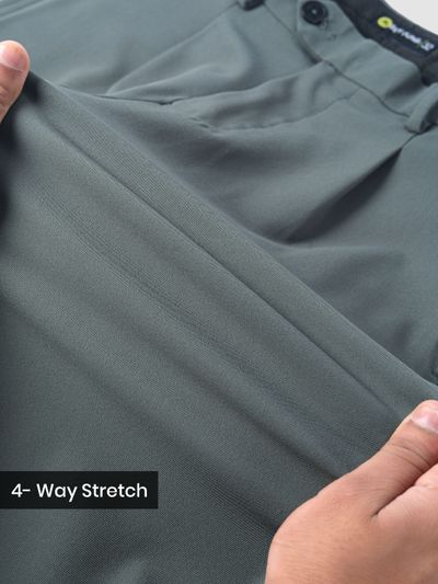 Dusty Green Solid Korean Pants