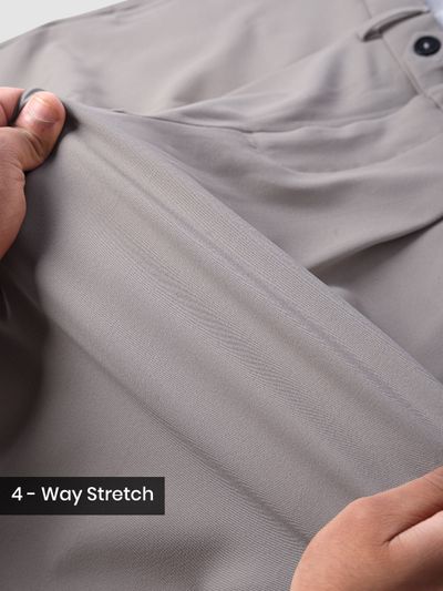 Stone Grey Relaxed Fit Stretch Korean Pants Stone Grey Relaxed Fit Stretch Korean Pants