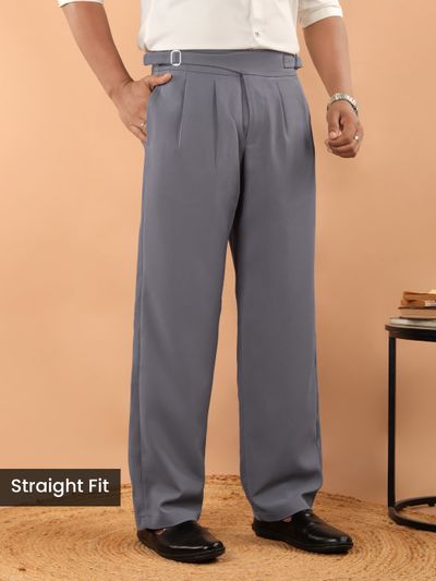 Dark Grey Lycra Gurkha Pants