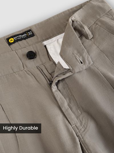 Khaki Double Cloth Cotton Pants Khaki Double Cloth Cotton Pants