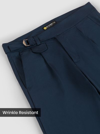 Dark Blue Stretch Gurkha Pants