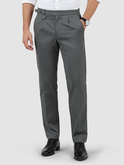 Dark Grey Stretch Gurkha Pants