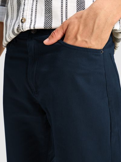 Dark Blue Regular-fit Trousers Dark Blue Regular-fit Chino Pants