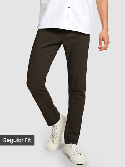 Brown Regular-fit Chino Pants