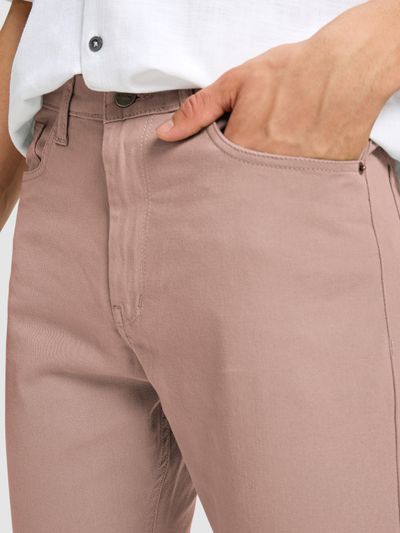 Mauve Pink Regular-fit Chino Pants