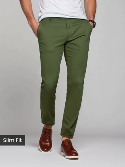 Green Slim-fit Chino Pants