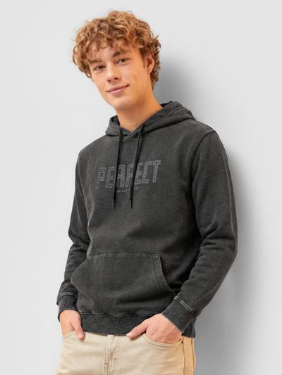 Black Perfect Acid Wash Hoodie Black Perfect Acid Wash Hoodie