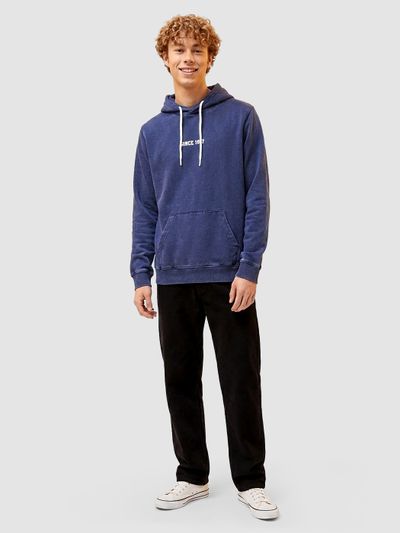 Indigo Minimal Printed Hoodie