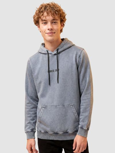Light Grey Minimal Printed Hoodie