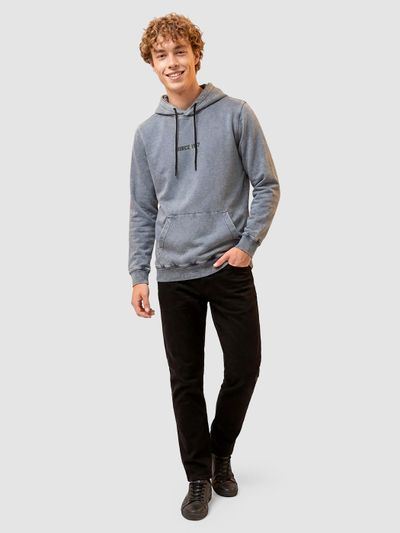 Light Grey Minimal Printed Hoodie