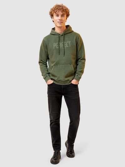 Olive Perfect Acid Wash Hoodie