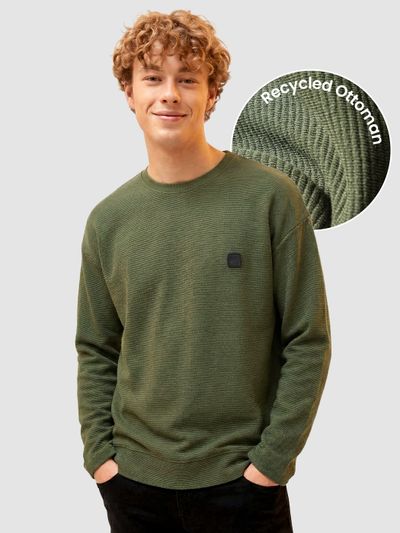 Olive Green Oversized Ottoman Sweatshirt