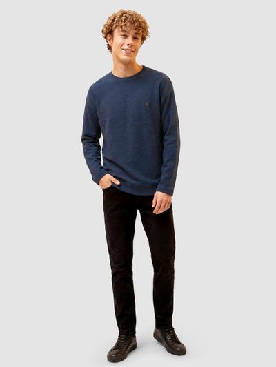 Navy Recycled Yarn Oversized Sweatshirt