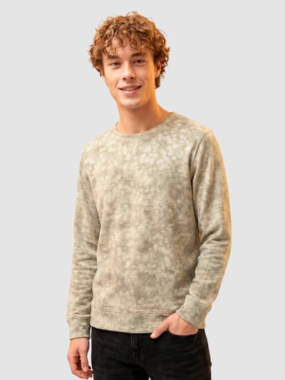 Beige Wash Effect Sweatshirt