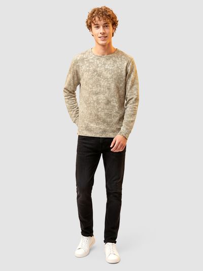 Beige Wash Effect Sweatshirt