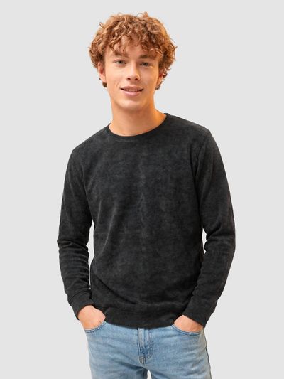 Black Wash Effect Sweatshirt