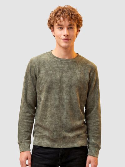 Olive Wash Effect Sweatshirt Olive Wash Effect Sweatshirt