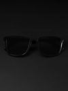 Auralite Black Polarized Square Sunglasses