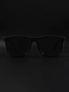 Auralite Black Polarized Square Sunglasses