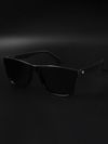 Auralite Black Polarized Square Sunglasses