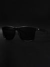 Auralite Black Polarized Square Sunglasses