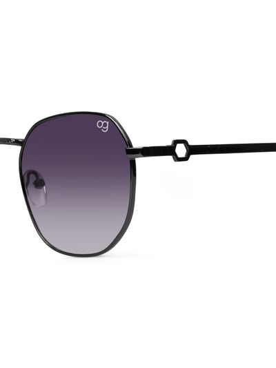 Buy Hexanova Black Hexagonal Sunglasses