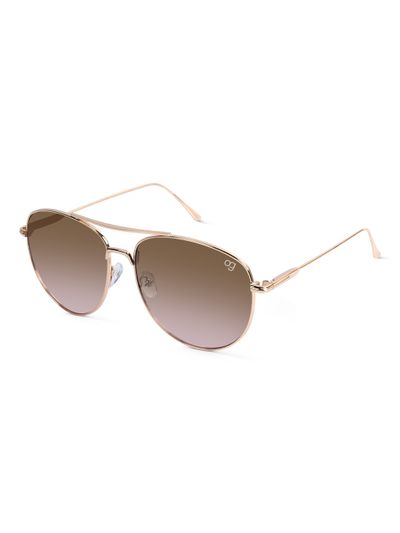 Shop Oxblood Golden Aviator Sunglasses