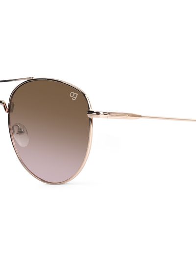Buy Oxblood Golden Aviator Sunglasses