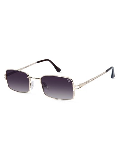 Shop Uzi Frame Golden Rectangle Sunglasses