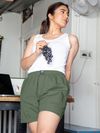Plain Sage Green Women Boxer