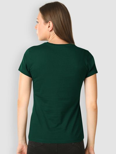 Bottle Green Womens Plain T-shirt black and white t shirt combo women's