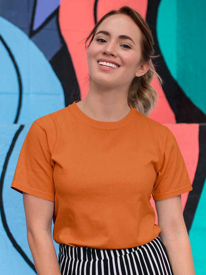 Plain Shirt Orange vlr.eng.br