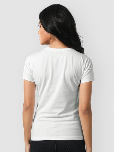 White Womens Plain T-Shirt ladies plain tshirt