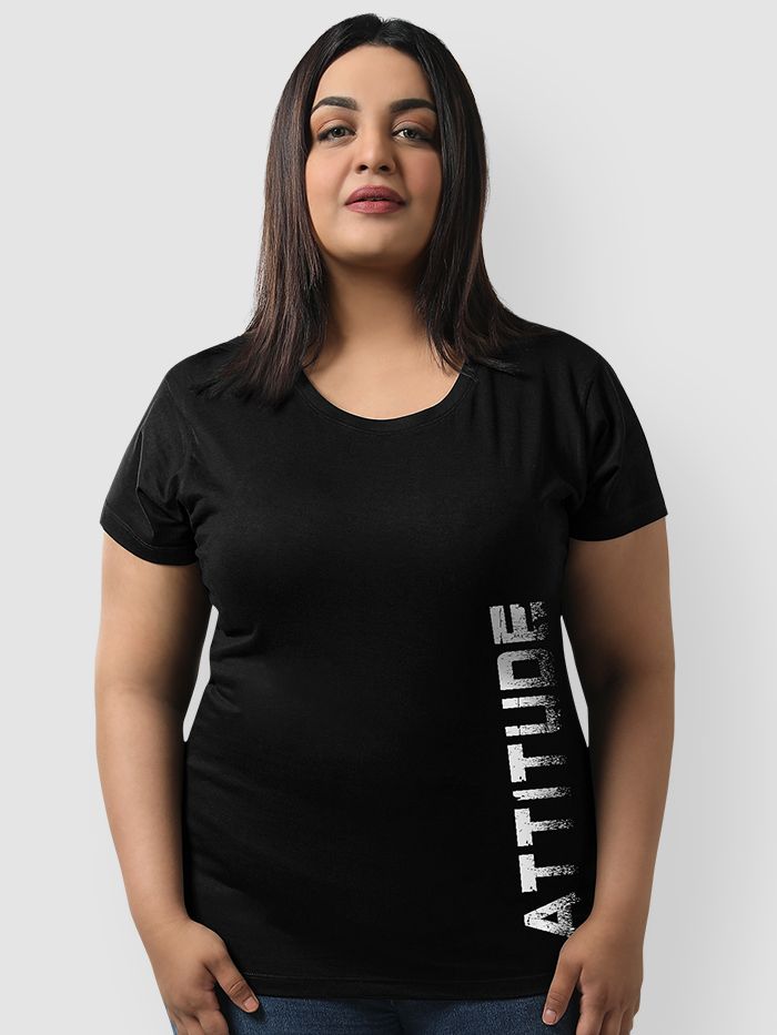Attitude Women Plus Size T shirt