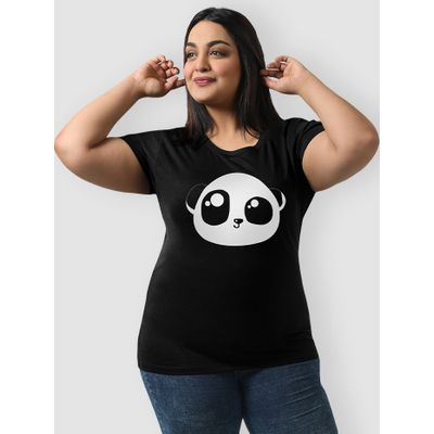 Cute Panda Women's Plus Size T-shirt Cute Panda Women Plus Size T-shirt
