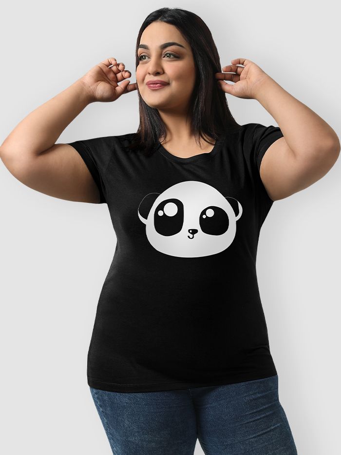 Cute Panda Women's Plus Size T-shirt