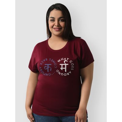 Infinity Karma Women's Plus Size T-shirt Infinity Karma plus size tops online India