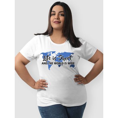 Life is Short Women Plus Size T-shirt Life is Short Women Plus Size White T-shirt,