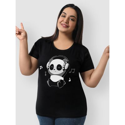 Music Panda Women Plus Size T-shirt Music Panda Women Plus Size T-shirt,