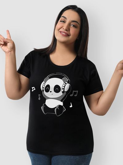 Buy Music Panda Women Plus Size T-shirt Online India -Beyoung