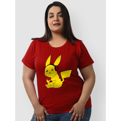 Pikachu Music Women Plus Size T-shirt Pikachu Music Women Plus Size T-shirt
