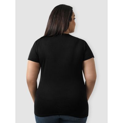 Plain Black Women's Plus Size T-shirt Plain Black ladies plus size tops